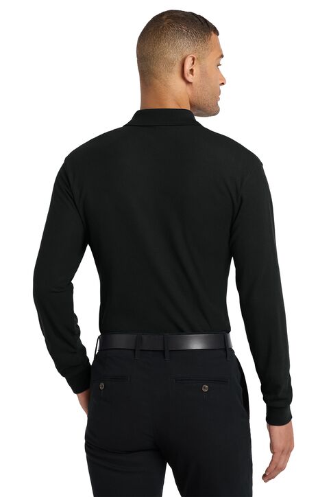 Custom Long Sleeve Polo Shirt with Pocket - Image 4