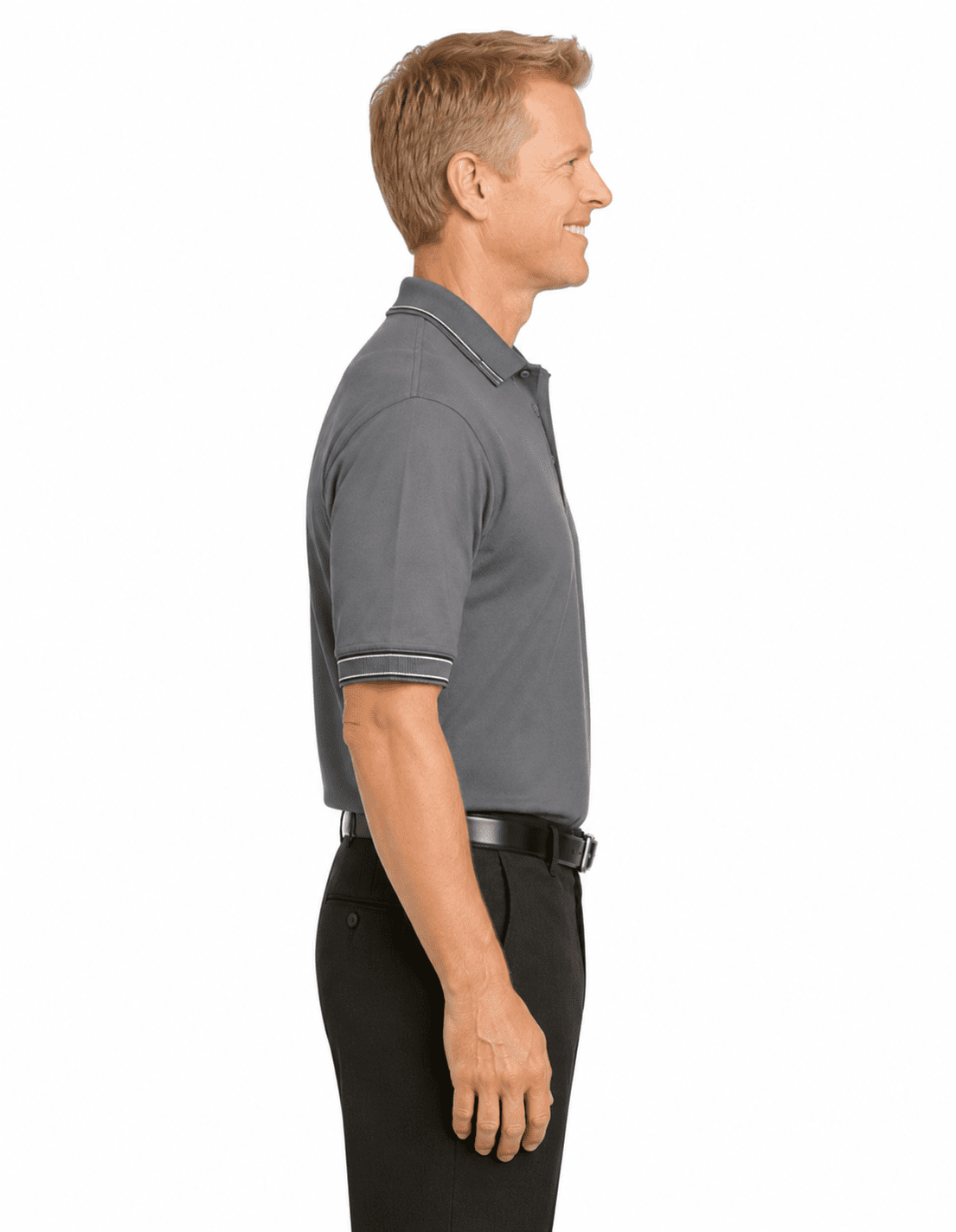 Men's Easy Care Tipped Polo - Image 2