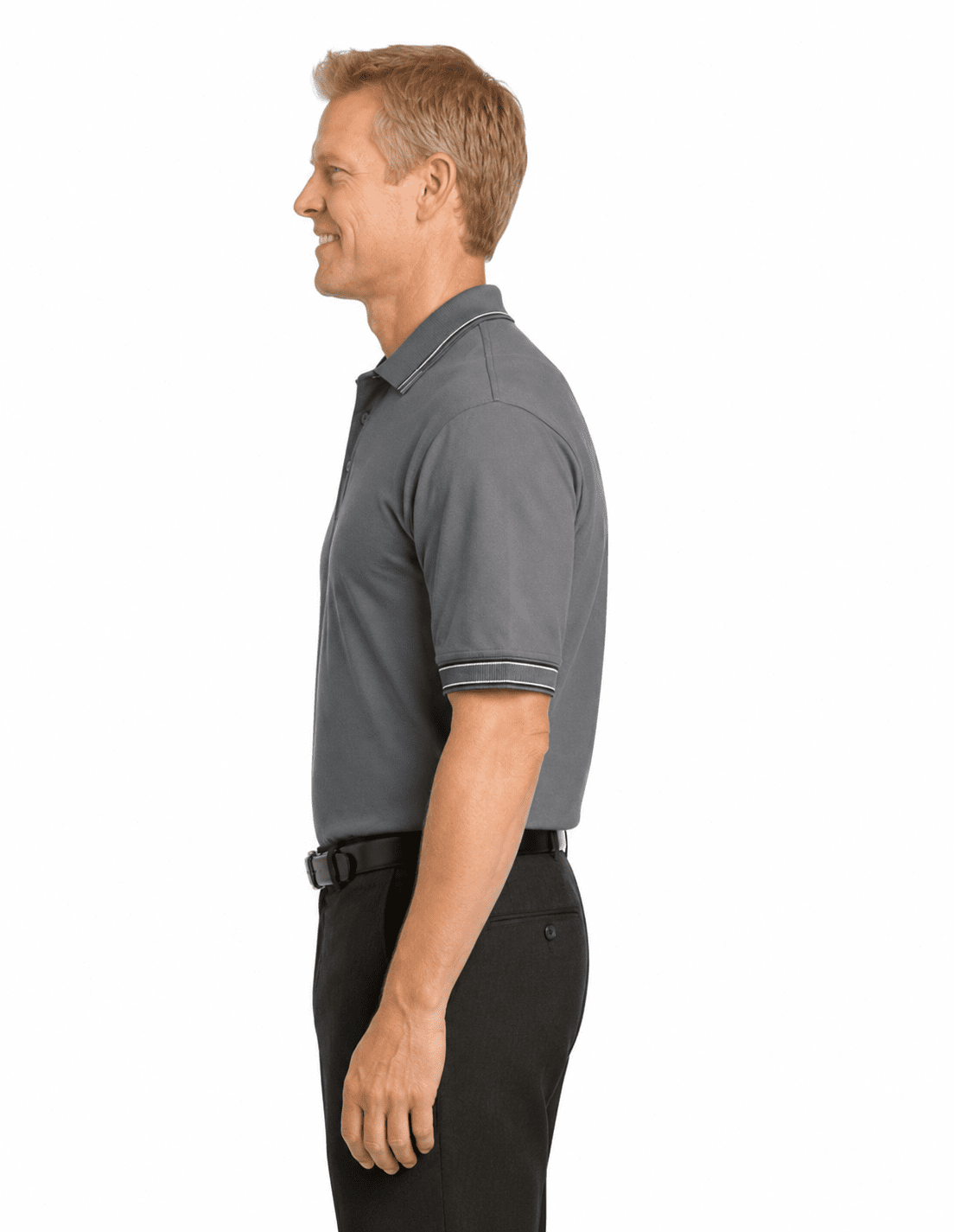 Men's Easy Care Tipped Polo - Image 3