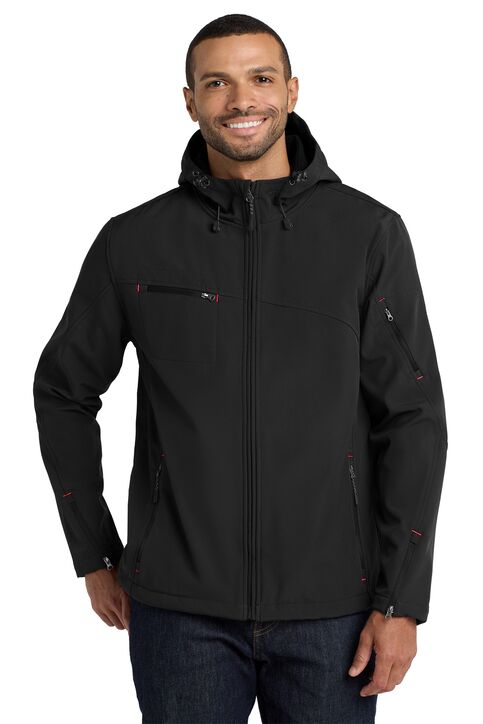 Textured Hooded Soft Shell Jacket - Image 5