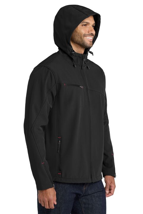 Textured Hooded Soft Shell Jacket - Image 2