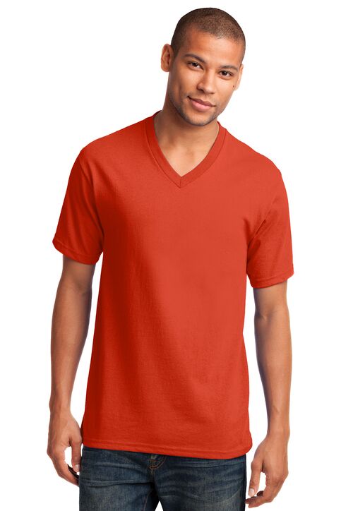 Port and Company 5.4-oz 100% Cotton V-Neck Tee - Image 5