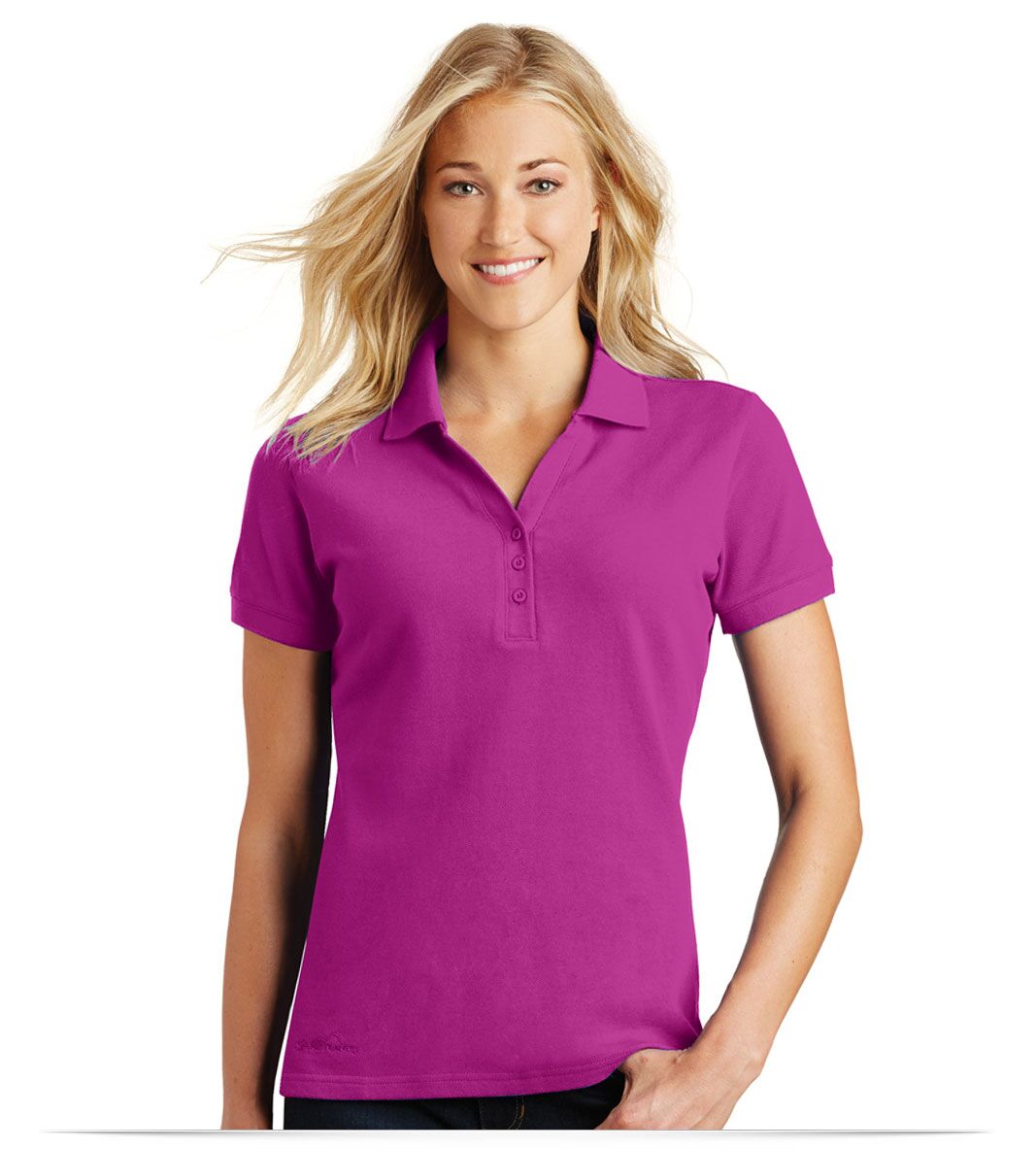 Customize Eddie Bauer Ladies Cotton Pique Polo