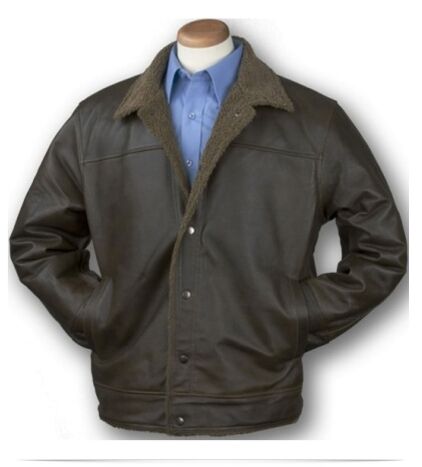 Custom Embroidered Logo Leather Jacket Distressed Look