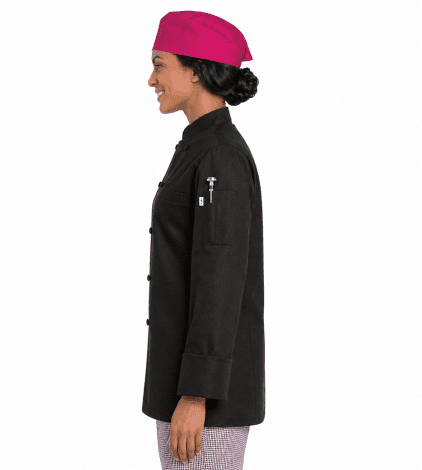 AllStar Logo Ladies Chef Jacket - Image 3