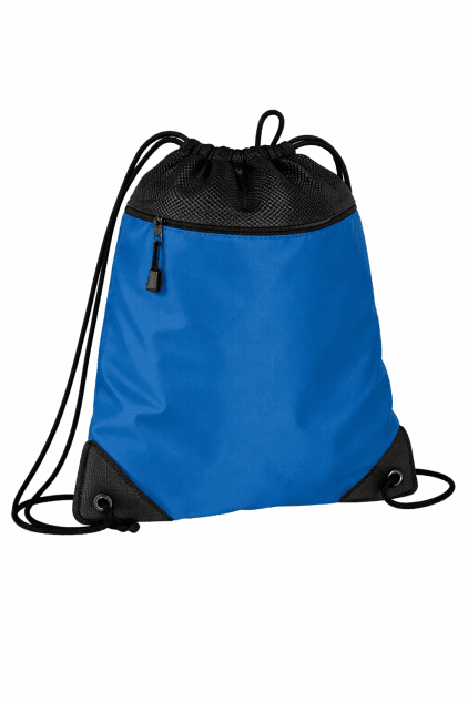 Cinch Bag with Mesh Trim - Image 3