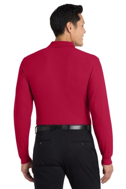 50/50 Pique Long Sleeve Polo Shirt - Image 4