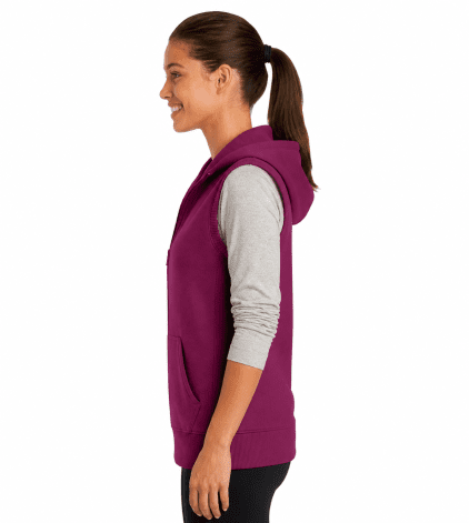 Sport-Tek Ladies Hooded Fleece Vest - Image 3