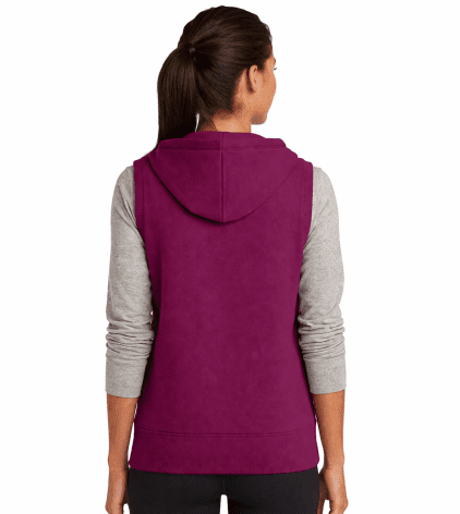 Sport-Tek Ladies Hooded Fleece Vest - Image 4