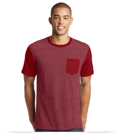 Personalized District Men’s Tee Contrast Sleeves & Pocket