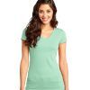 Embroidered District Juniors Tee V-Neck