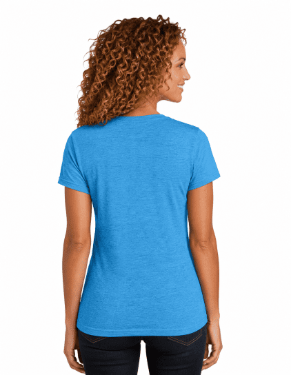 District Made Ladies Perfect Blend V-Neck Tee - Image 4