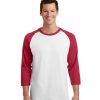 Custom Port and Company 50/50 3/4-Sleeve Raglan Tee