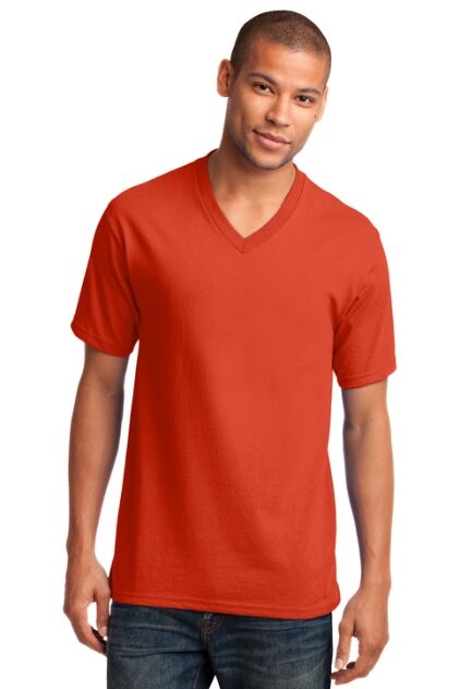Port and Company 5.4-oz 100% Cotton V-Neck Tee - Image 5