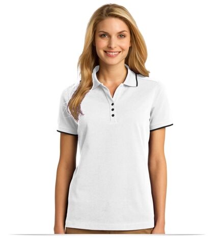 Customize Port Authority Ladies Rapid Dry Tipped Polo