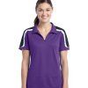 Custom Logo Sport Tek Ladies Tricolor Shoulder Sport Wick Polo