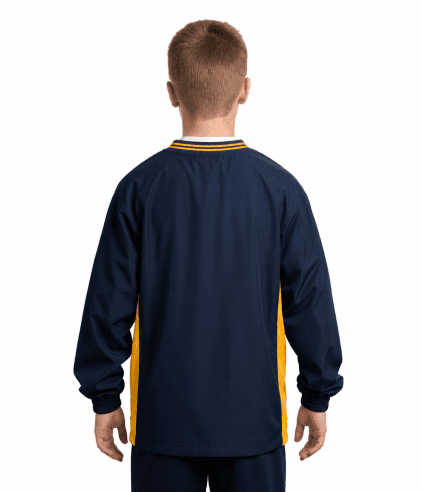 Sport-Tek Youth Tipped V-Neck Raglan Wind Shirt - Image 4
