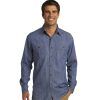 Custom Port Authority Patch Pockets Denim Shirt