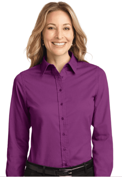 Customize Women’s Long Sleeve Easy Care Twill Shirt