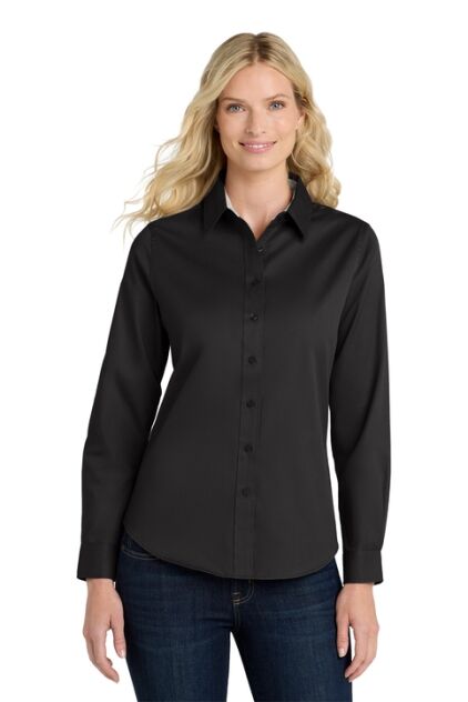 Women's Long Sleeve Easy Care Twill Shirt - Image 5