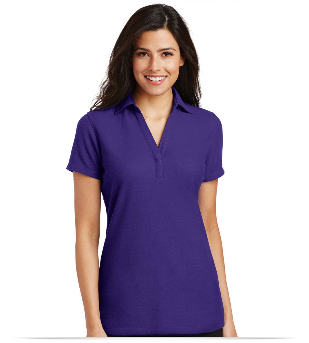 Customize Port Authority Ladies Silk Touch Y-Neck Polo