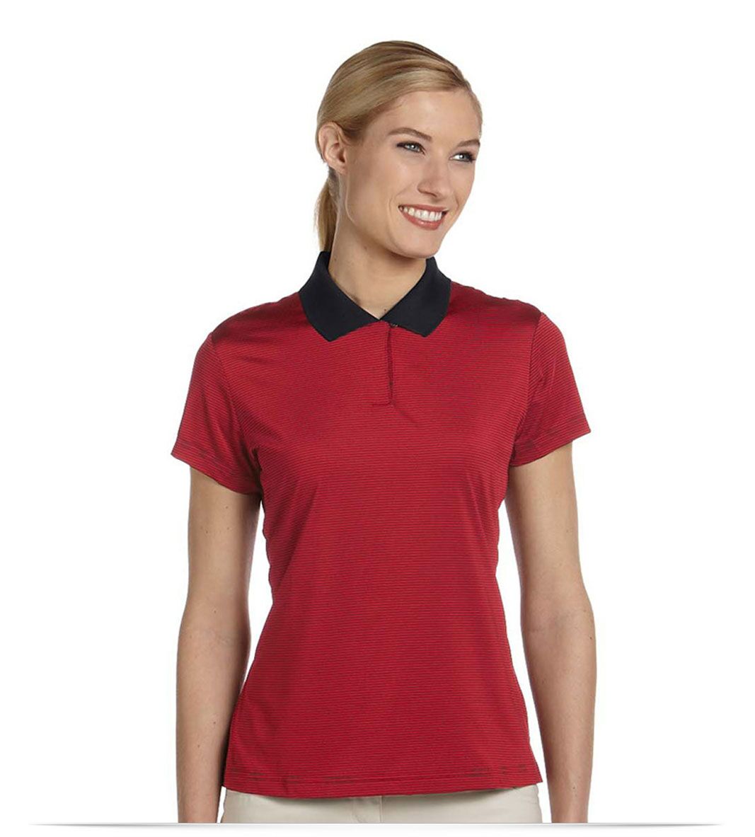 Customize Adidas Ladies Stripe Polo Shirt