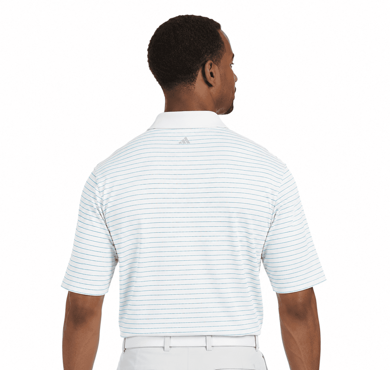 Adidas Stripped Polo Shirt - Image 4