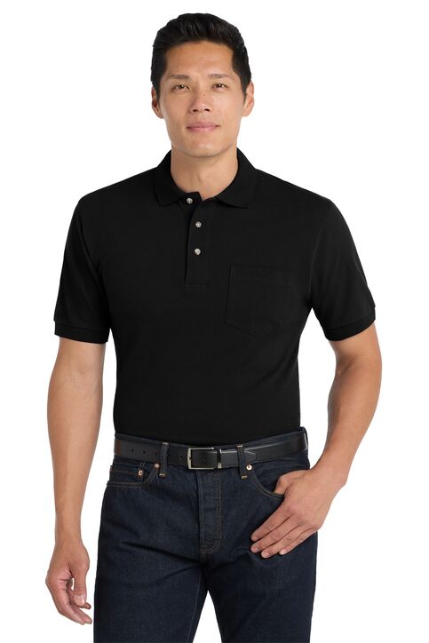 Pique Knit Pocket Polo Shirt - Image 5