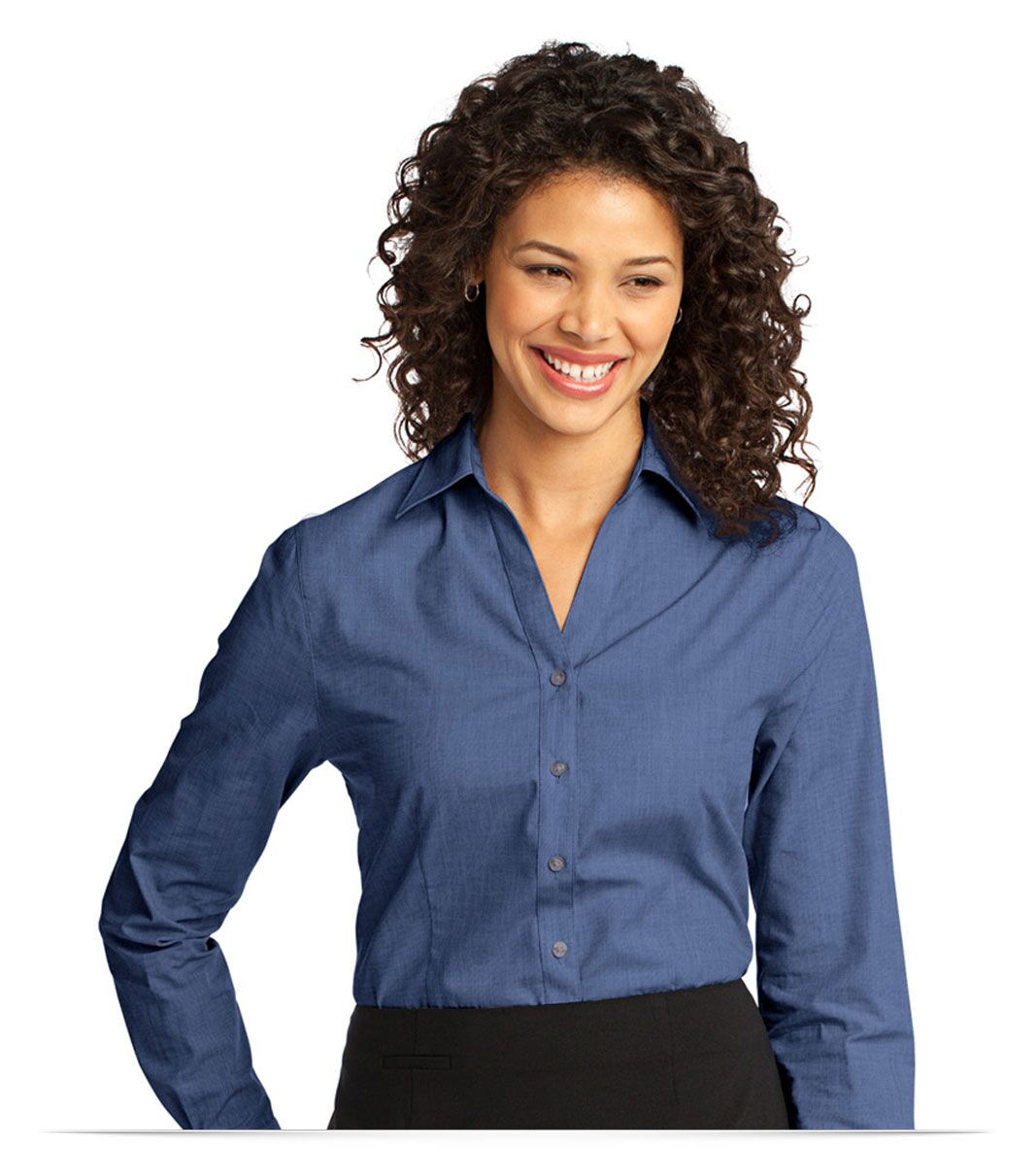 Customize Logo Ladies Easy Care Shirt