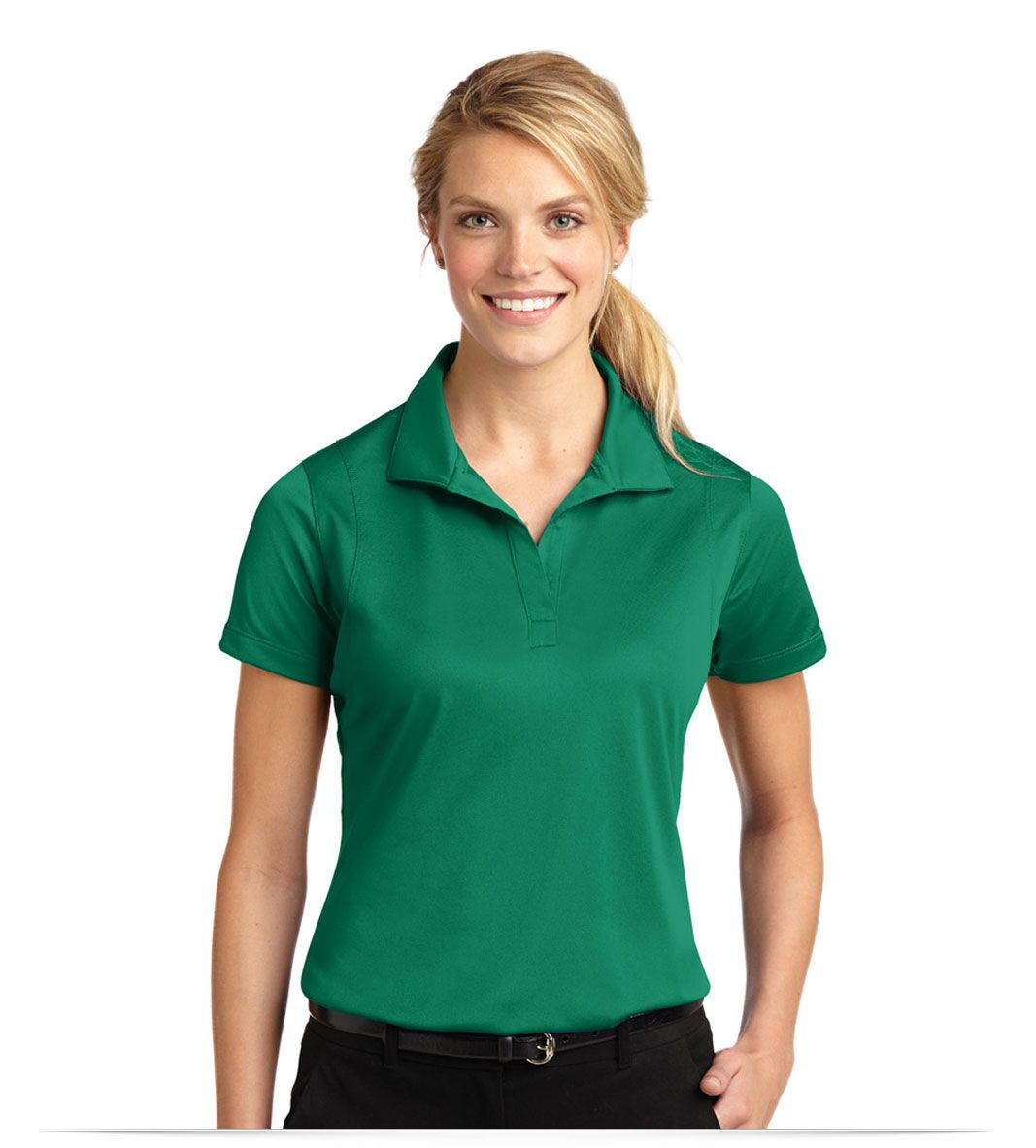 Ladies Custom Logo Moisture Wicking Sport Shirt