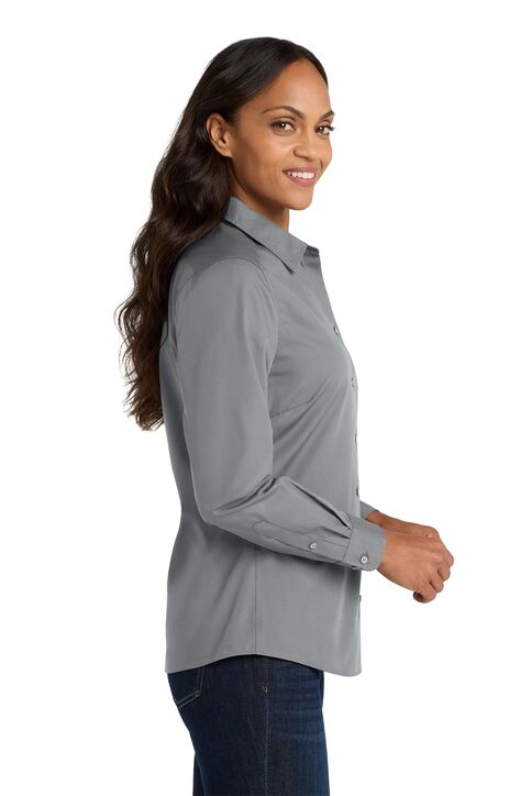 Ladies Long Sleeve Value Poplin Shirt - Image 3