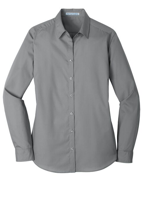 Ladies Long Sleeve Value Poplin Shirt - Image 2