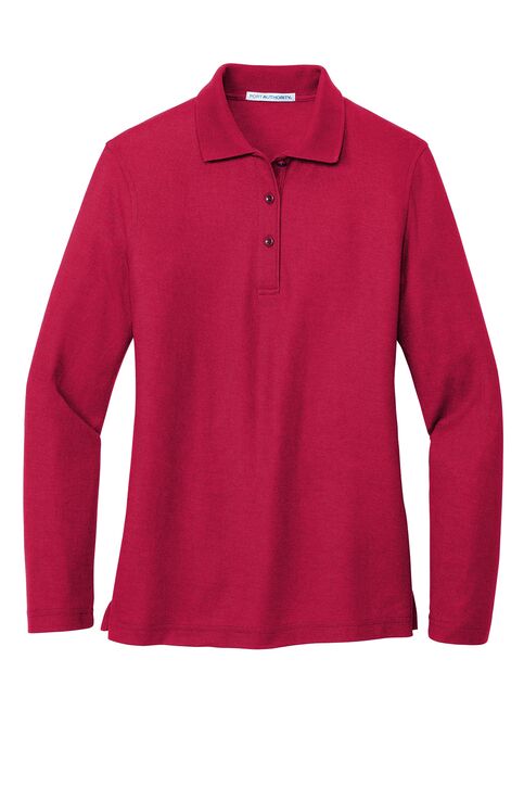 Ladies 50/50 Long Sleeve Polo Shirt - Image 2