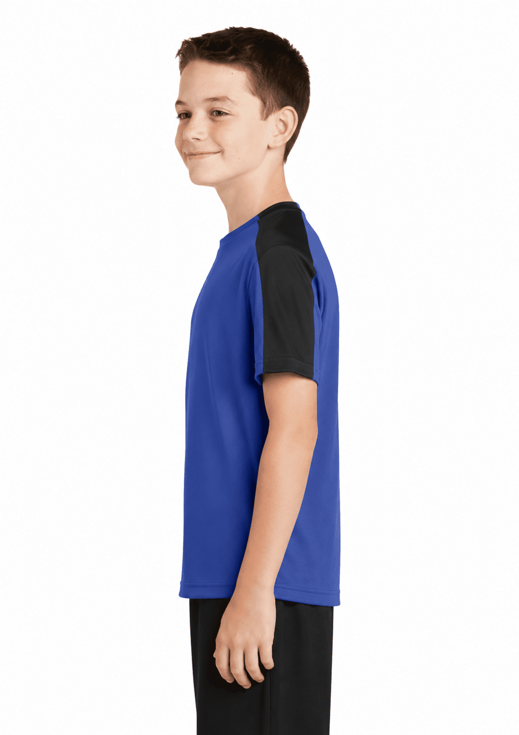 Sport-Tek Youth Sleeve-Blocked Tee - Image 3