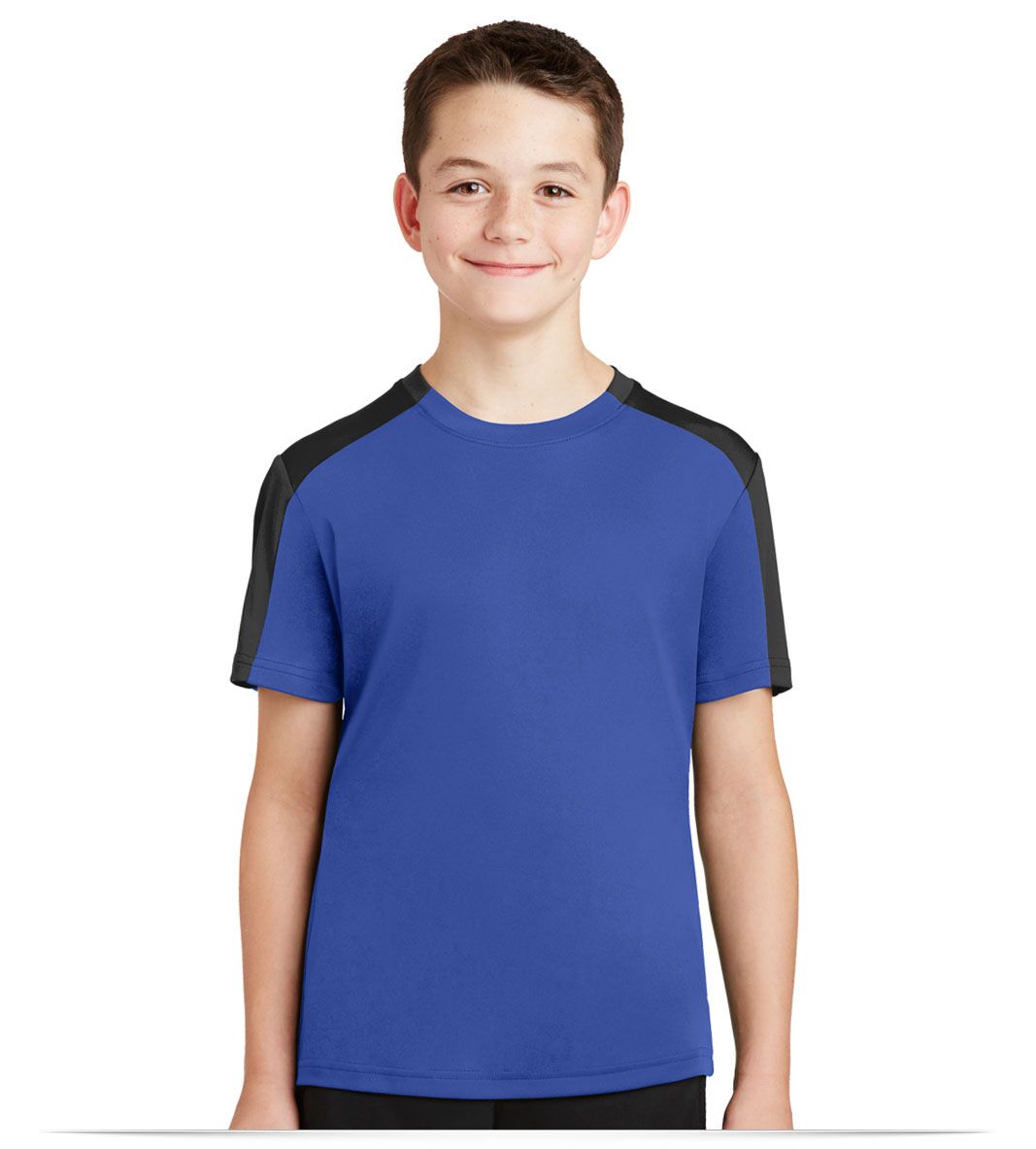 Custom Sport-Tek Youth Sleeve-Blocked Tee