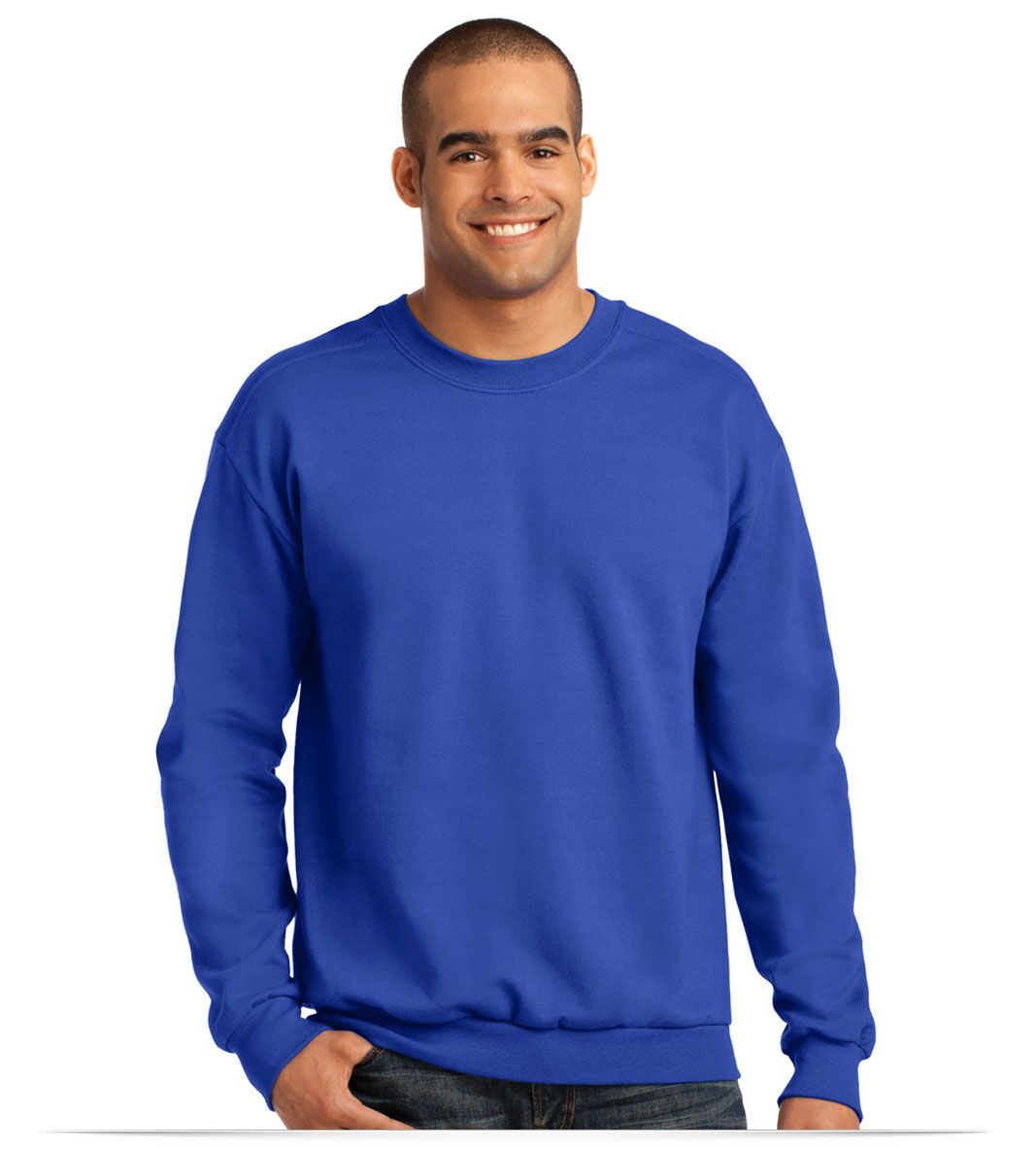 Embroidered Custom Logo on Anvil Crewneck Sweatshirt