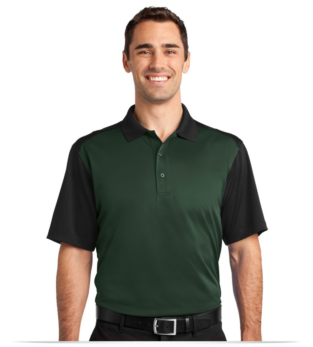 Customize Logo Corner Stone Snag-Proof Blocked Polo