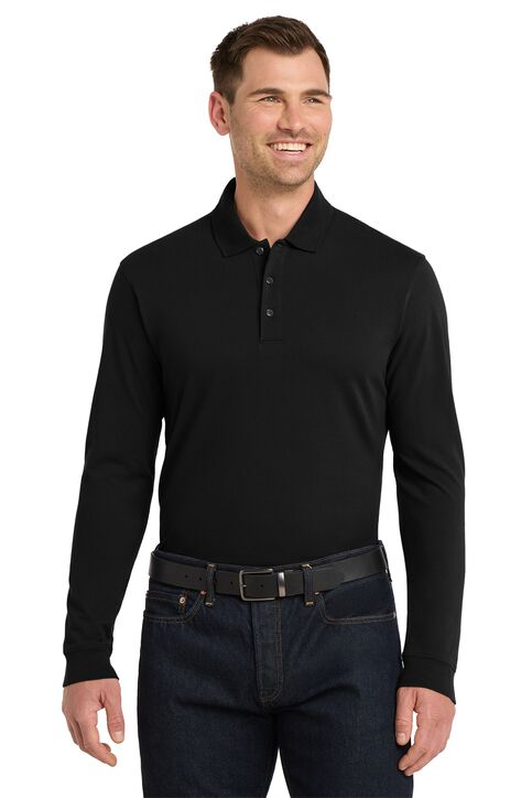 Port Authority L/S EZCotton Pique Polo - Image 5
