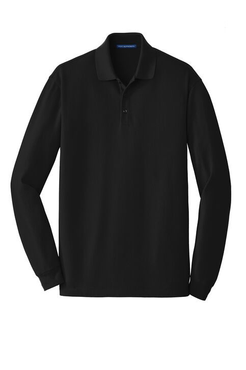 Port Authority L/S EZCotton Pique Polo - Image 2