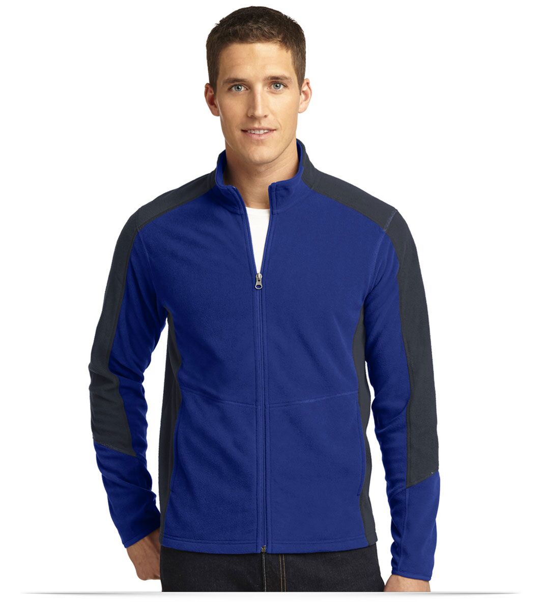 Custom Logo Port Authority Colorblock Microfleece Jacket