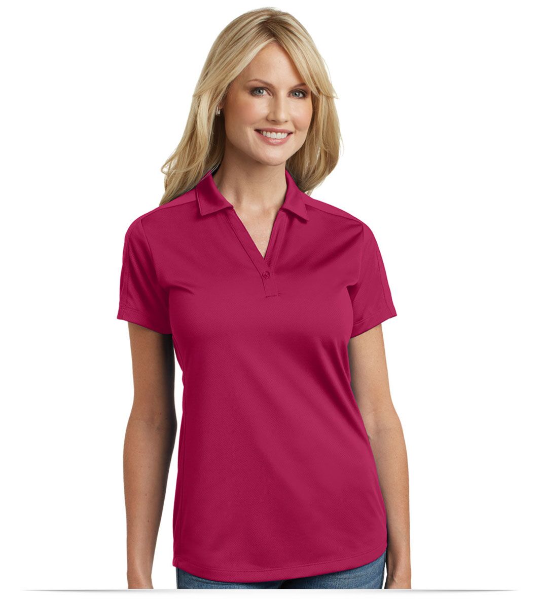 Customize Logo Port Authority Ladies Diamond Jacquard Polo