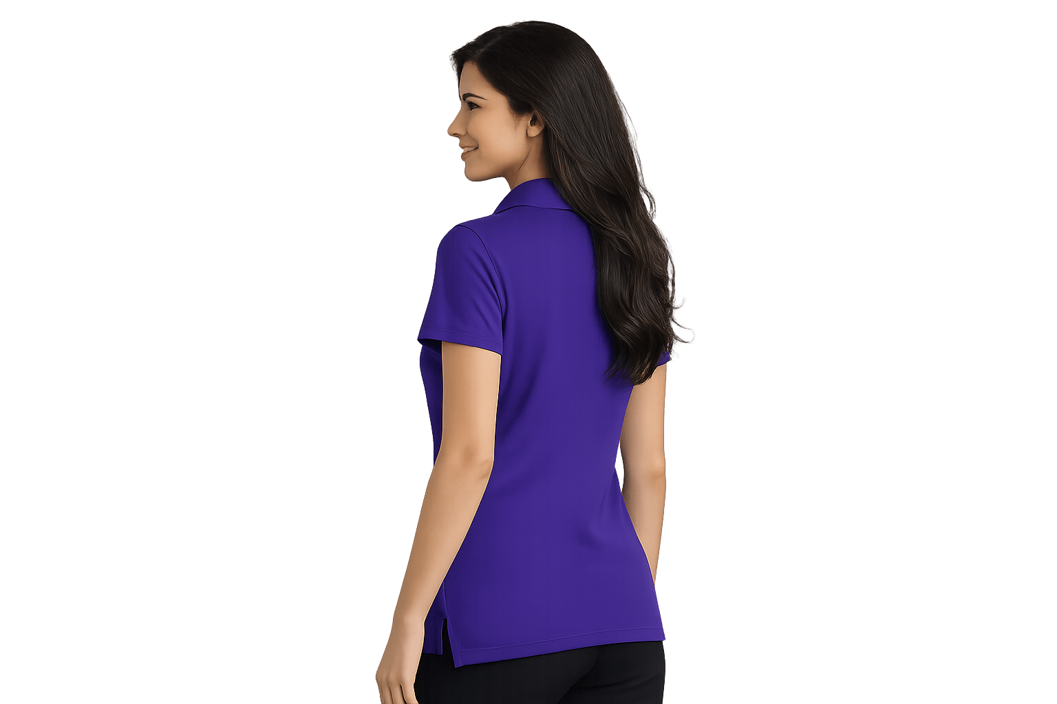 Port Authority Ladies Silk Touch Y-Neck Polo - Image 3