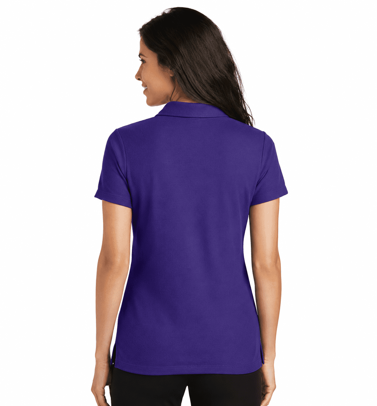 Port Authority Ladies Silk Touch Y-Neck Polo - Image 4