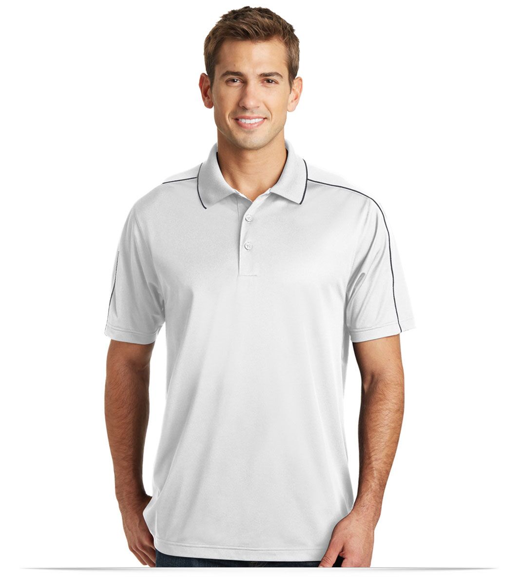 Personalized Sport Tek Micropique Sport Wick Piped Polo