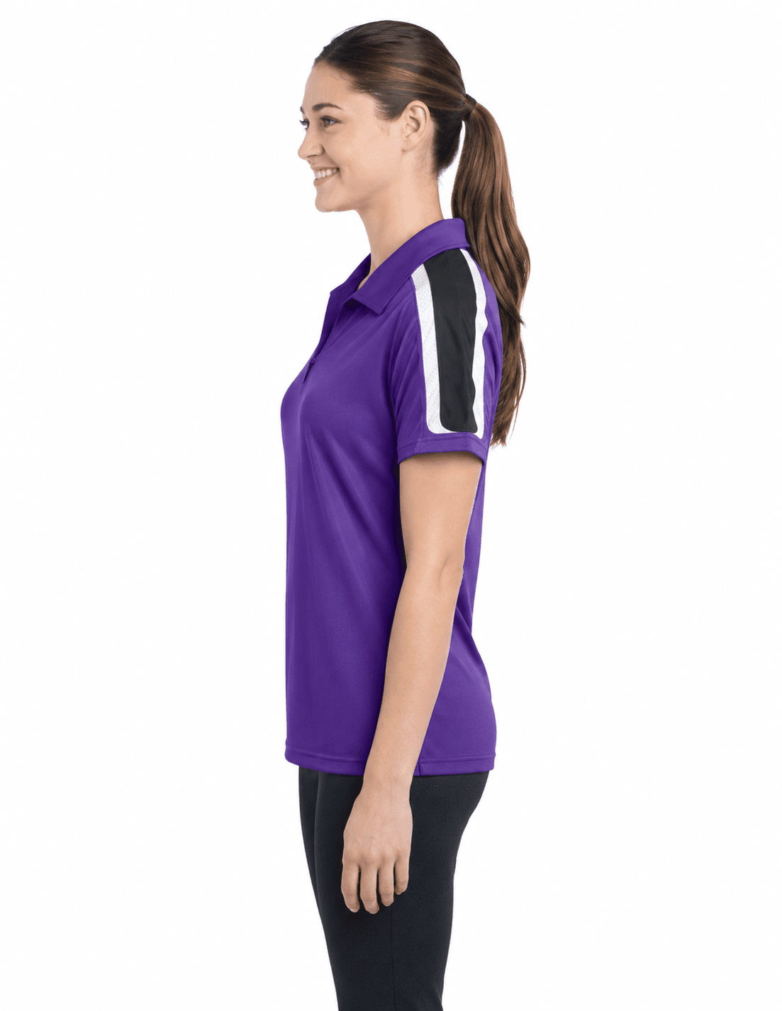 Sport-Tek Ladies Tricolor Shoulder Sport-Wick Polo - Image 3