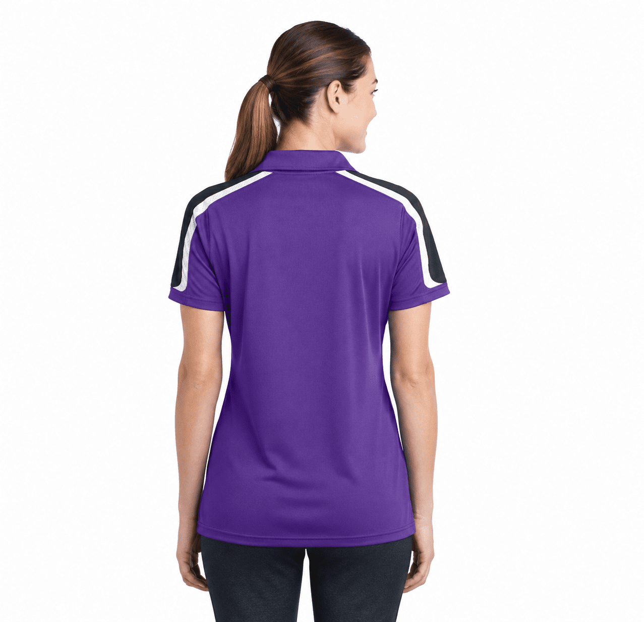 Sport-Tek Ladies Tricolor Shoulder Sport-Wick Polo - Image 4