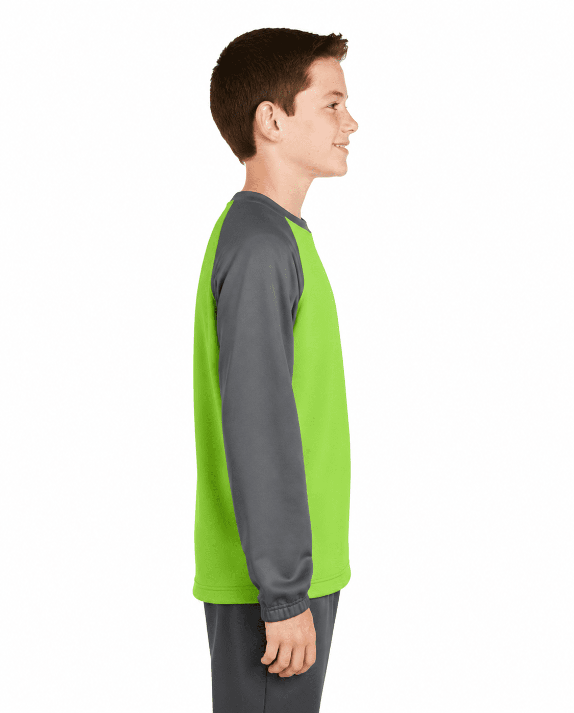Sport-Tek Youth Raglan Colorblock Fleece - Image 2