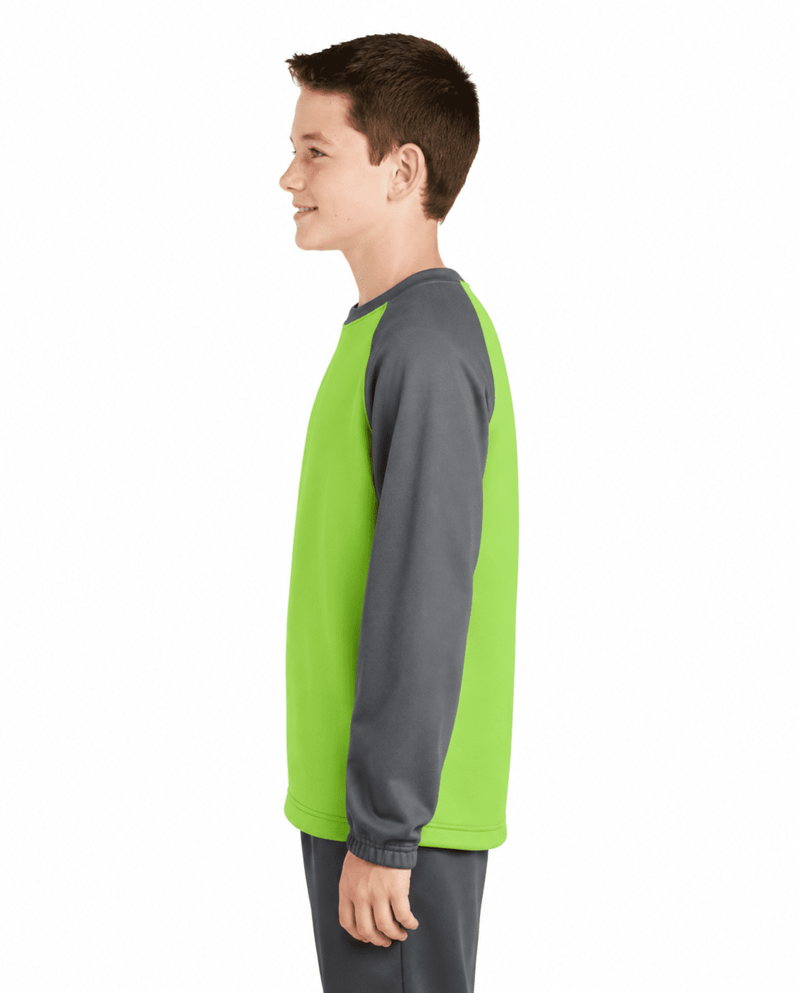 Sport-Tek Youth Raglan Colorblock Fleece - Image 3