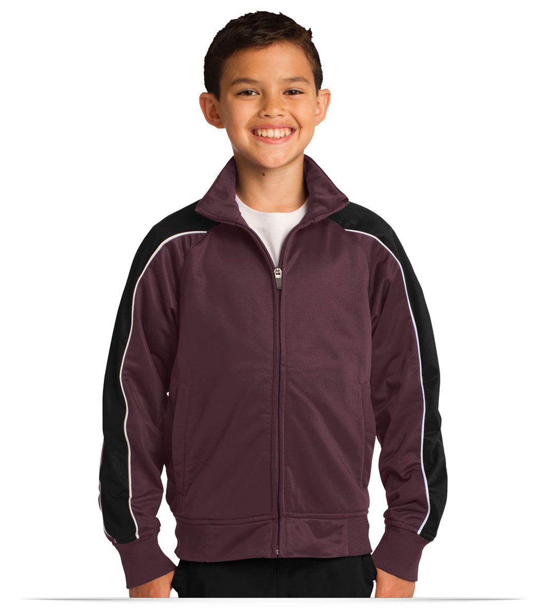 Sport-Tek Youth Piped Tricot Track Jacket