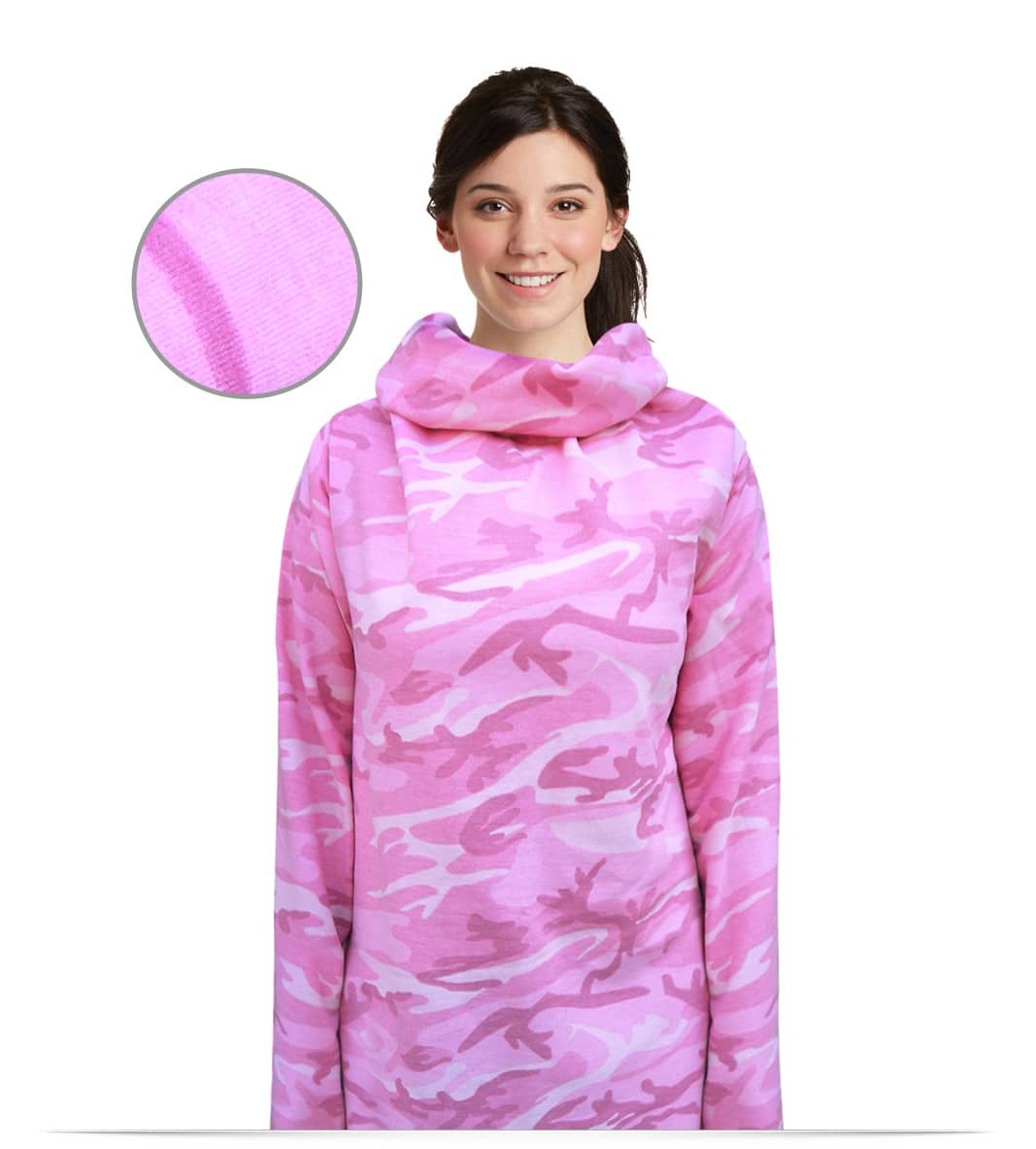 Custom Camouflage Sweatshirt Blanket with Arms